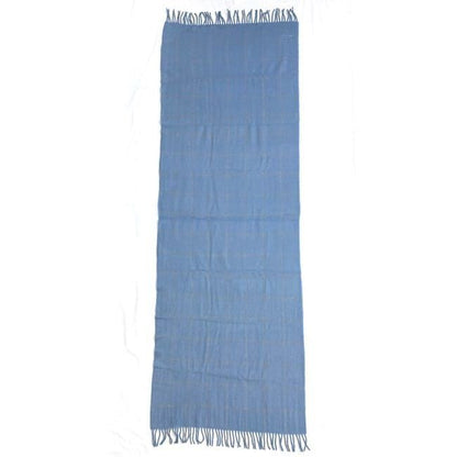 Loewe Scarf Ec21134 Light Blue Check Cleaned