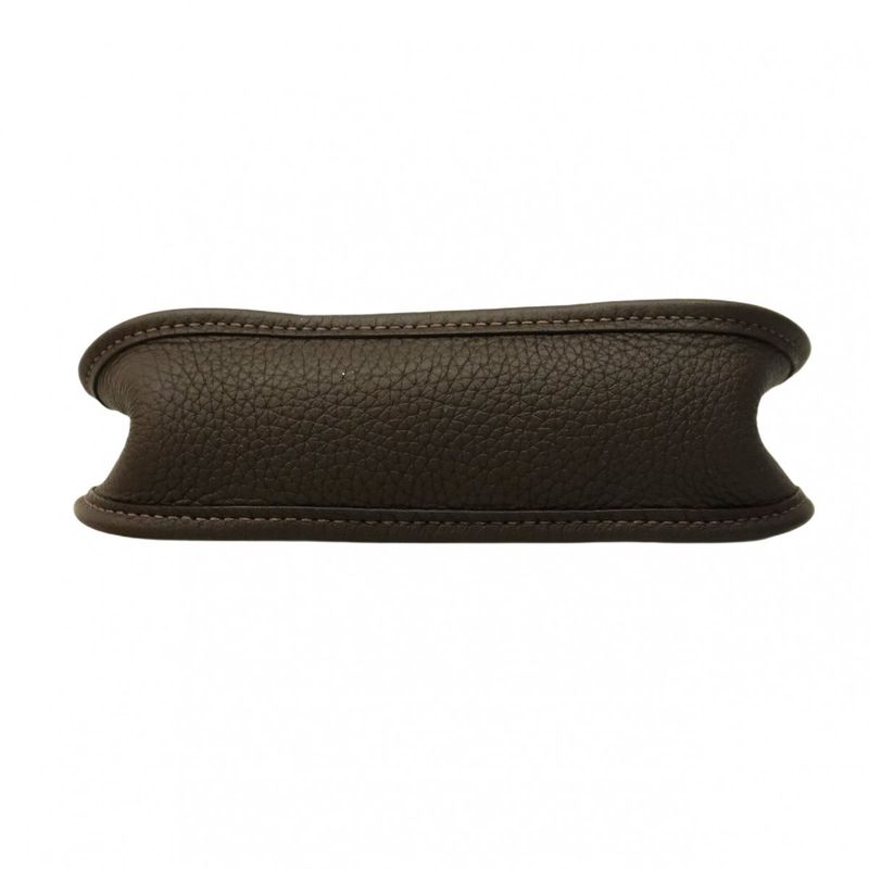 Hermes Shoulder Bag Evelyn TPM Taurillon Cles Mance Ebène Gold Hardware W