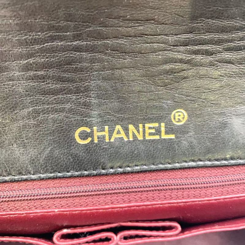 Chanel Full Flap Chain Shoulder Matelasse 1st Lambskin Black Shoulder Bag Gold