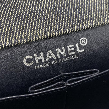 Chanel Shoulder Bag Chocobar Navy Silver Hardware / Chain Shoulder / Flap Bag