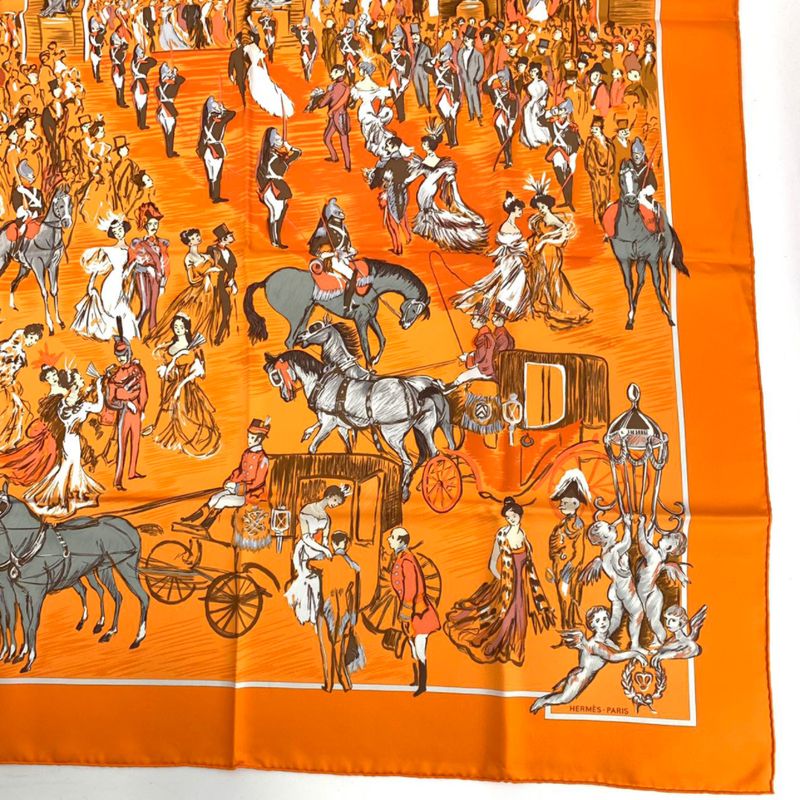 Hermes Carre 90 Scarf Soiree DE GALA Clerc/evening At The Gala