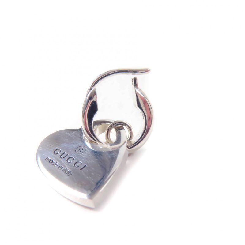 Gucci 796302 Trademark Hoop Earrings With Charm Sv925 Silver With