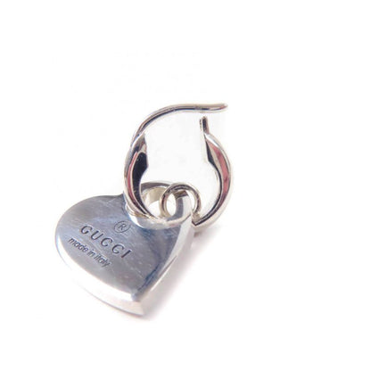 Gucci 796302 Trademark Hoop Earrings With Charm Sv925 Silver With