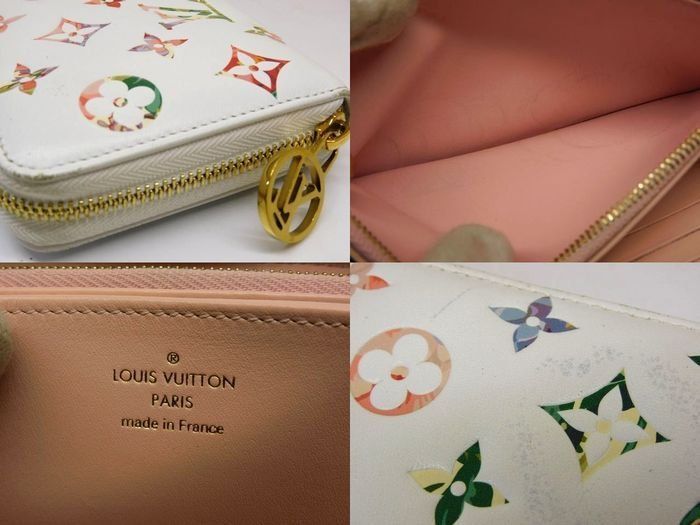 Louis Vuitton Zippy Wallet Long Wallet M81694 Monogram Floral LV Garden White
