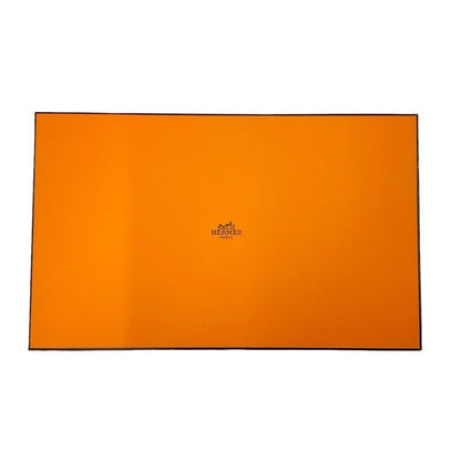 Hermes Double Face Scarf Cashmere Orange Logo Shawl