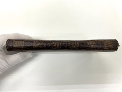 Louis Vuitton Damier Zippy Organizer Round Zip Wallet Long Wallet N60003 Brown