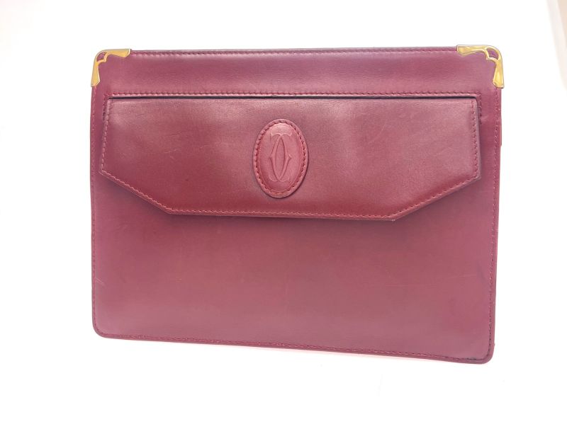 Cartier Clutch Bag Must Line Bordeaux 08bs290