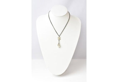 Chanel Necklace Pendant Eiffel Tower Pearl Motif