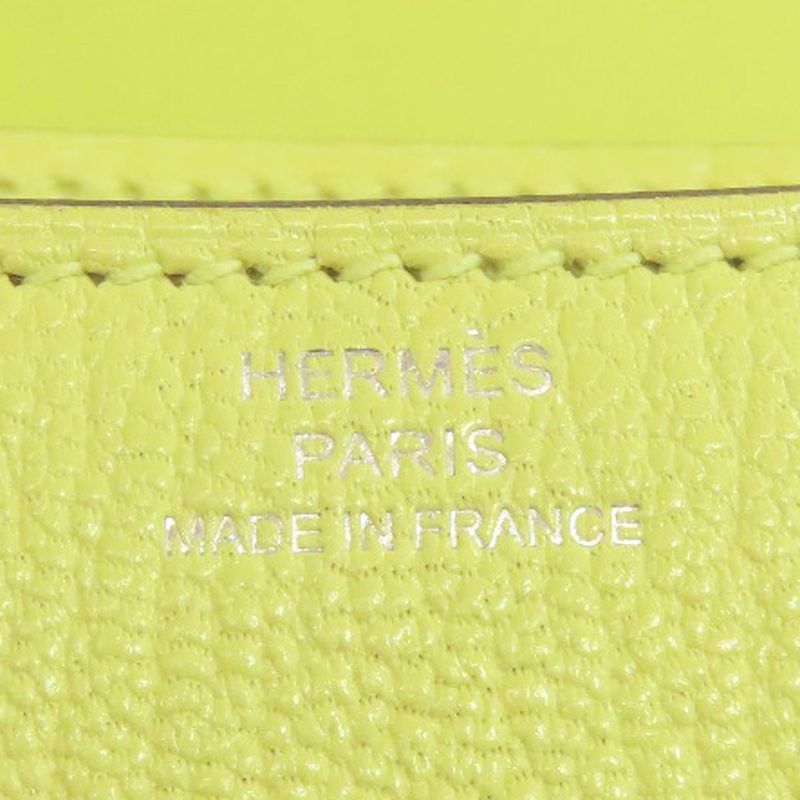 Hermes Constance Jaune Bourgeon 3 Mini Silver Hardware Shoulder Bag Chevre Women