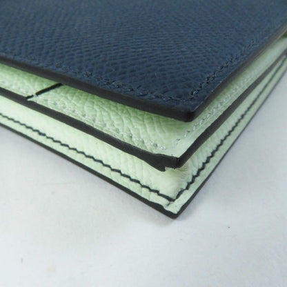 Hermes Bearn Souffle Verso Blue Prus/vert Fizz Silver Hardware Vaux Epson Long