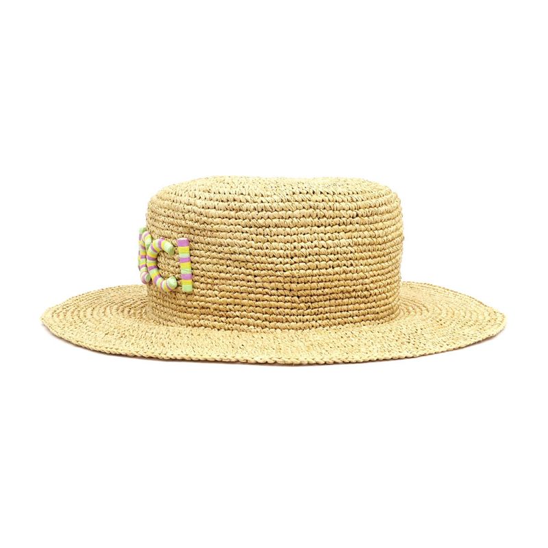 Gucci Straw Hat Straw Hat S Size 56cm (22.05in) Beige Multicolor