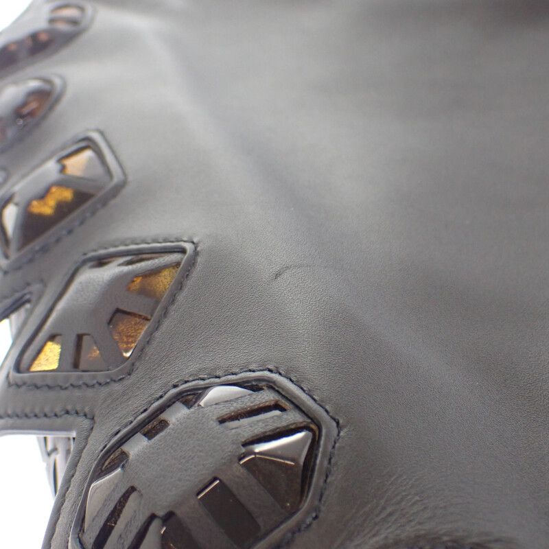 Bottega Veneta Loop Shoulder Bag Handbag Leather Black Ladies Classy Gift [AB