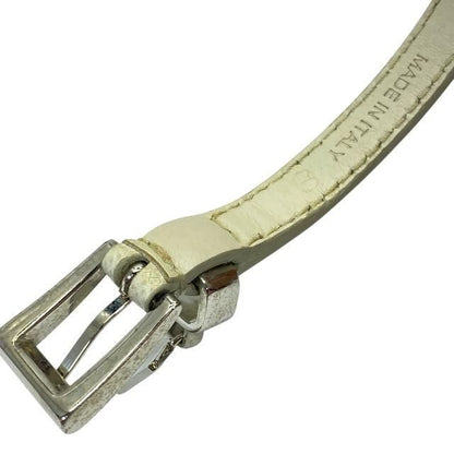 Prada 1ib351 Bracelet Bangle Accessories Small Triangle Logo Leather White