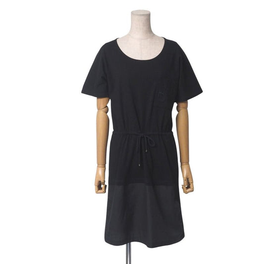 Hermes Dress Size 34 Short Sleeves Pockets Embroidery Cut And Sewn Made In