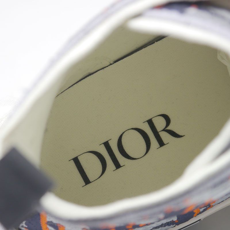 Dior B23 Sequined High Cut Sneakers Size 42 Silver