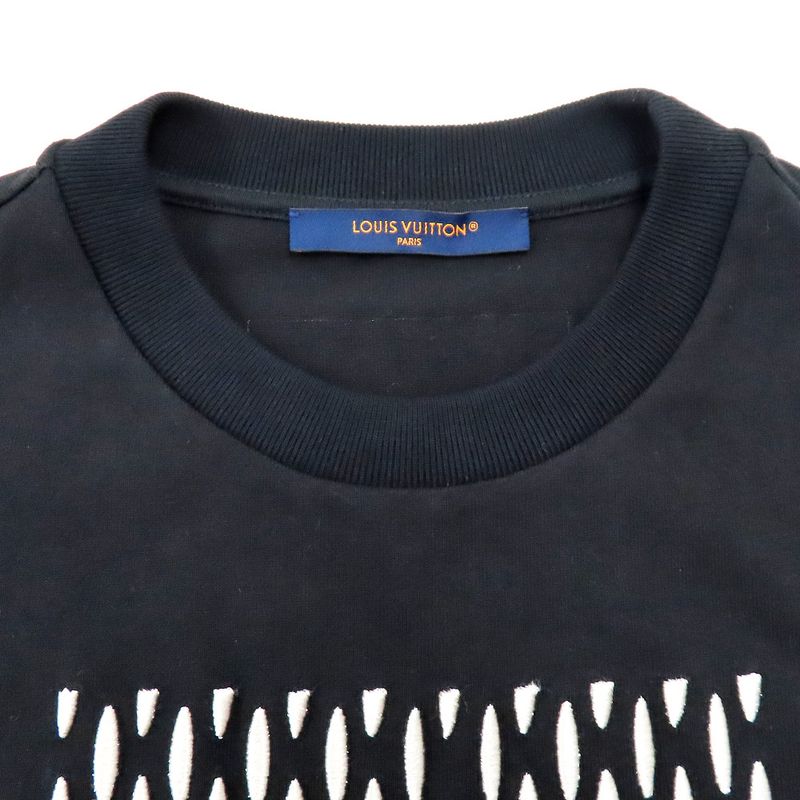 Louis Vuitton Embroidered Signature Cotton T-shirt 1afjff Hqy71wnpl S