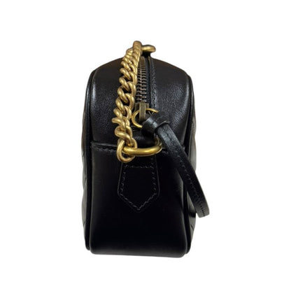 Gucci GG Marmont Shoulder Bag Leather 448065 Black Ladies Gucci  Gucci