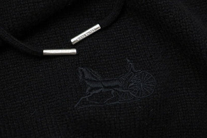 Celine Hoodie Size S Eddy Period Cashmere Knit Hoodie Black Made In Italy