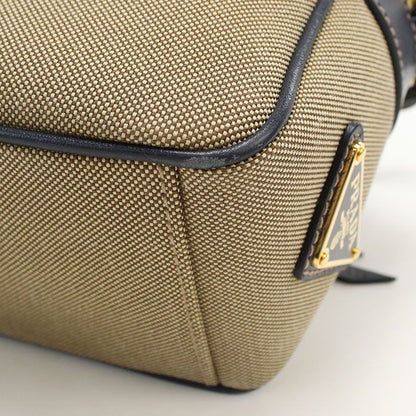Prada Logo Jacquard 1bh089 Crossbody Shoulder Bag Canvas Leather Women