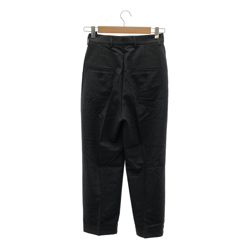 Celine - Wool 2-tuck Roll-up Pants - 34 - Black - Women