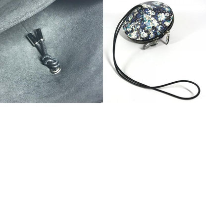 Louis Vuitton Floral Toupie Multicolor Flower Pouch Case Leather Black Blue