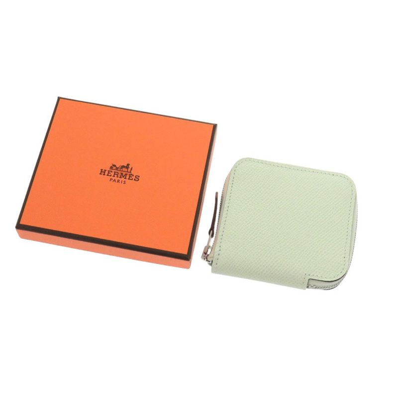 Hermes Azap Silk Quin Compact Mini Vaux Epson Verre Fizz Stamped W (2024) Coin