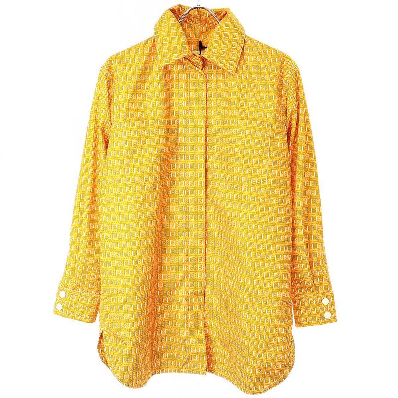 Fendi Ff Nylon Shirt Jacket 12cpc-20-2345 Yellow 38