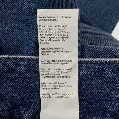 Loewe - Anagram Logo Leather Patch Cut Off Denim Wide Shorts - 38 - Indigo -