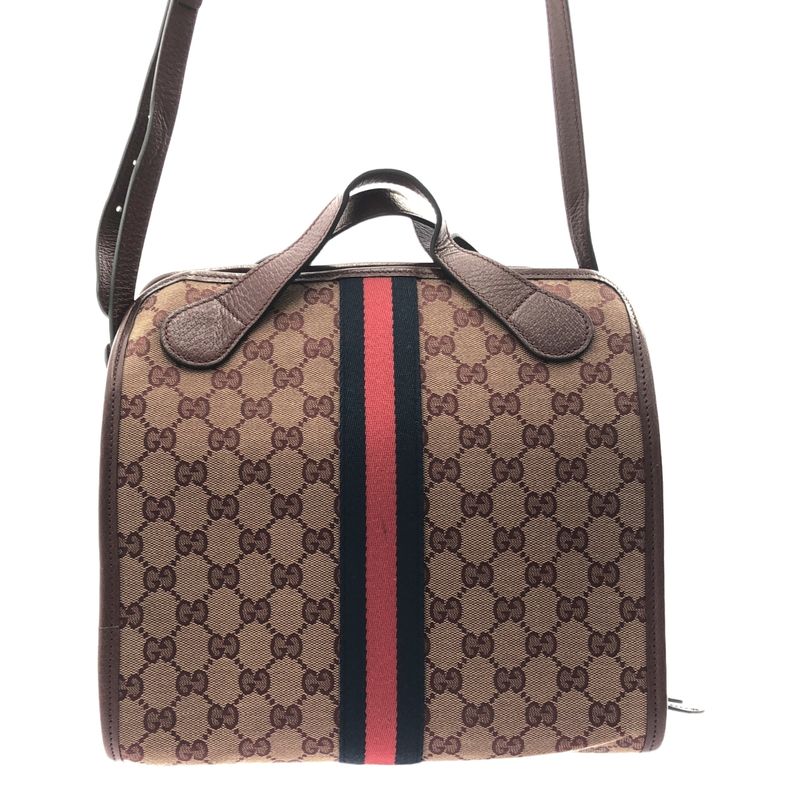 Gucci - Ophidia GG Canvas Shoulder Bag - Red - Women's