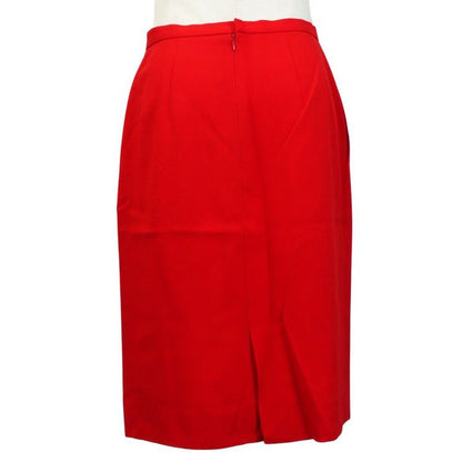 Christian Dior Skirt 11 Wool Polyester Cupro Red None With Pockets Apparel