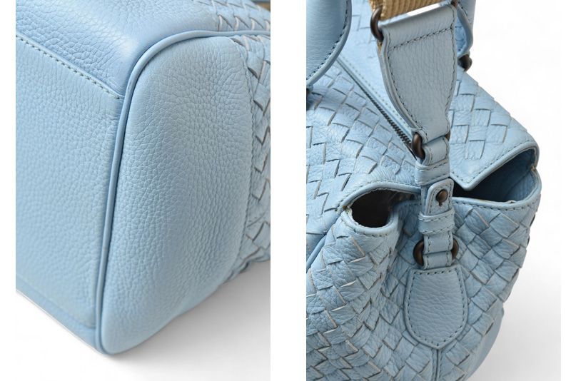 Bottega Veneta Mini Boston Shoulder Bag 2way Bottega Veneta Bag Intrecciato Sky
