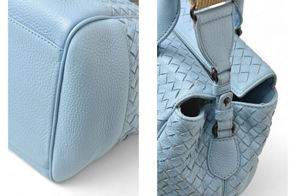 Bottega Veneta Mini Boston Shoulder Bag 2way Bottega Veneta Bag Intrecciato Sky