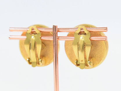 Authentic Chanel Logo Faux Pearl Earrings GP Gold Plated White Accessories