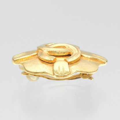 Chanel Coco Mark Vintage *only One Side Gold Plated 96P Ladies 8.3g Earring