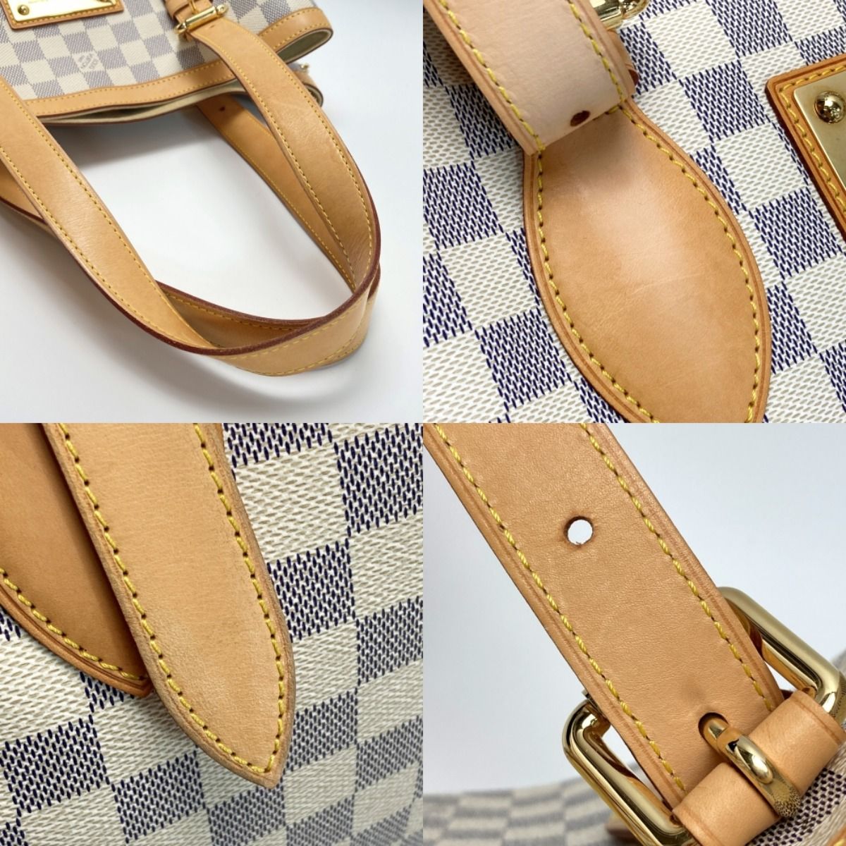 Louis Vuitton Damier Azur Hamted MM N51206 Tote Bag with Cloth Bag