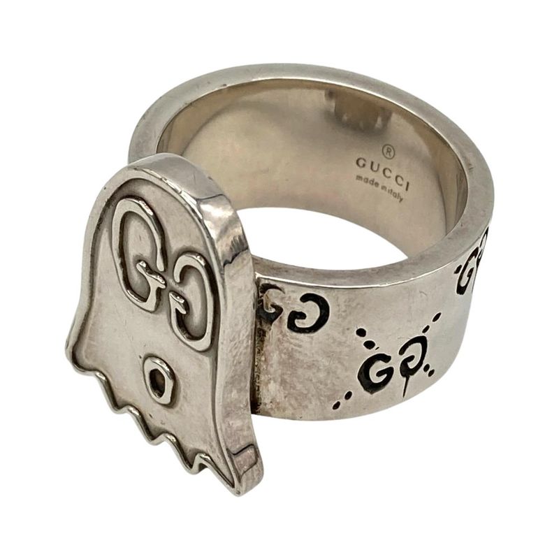 Gucci Ghost Ring Sv925 241g Logo Approx Size 25