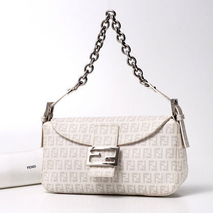 Fendi Handbag Zucchino PVC Mamma Bucket Chain Shoulder Mini Bag Shoulder Semi