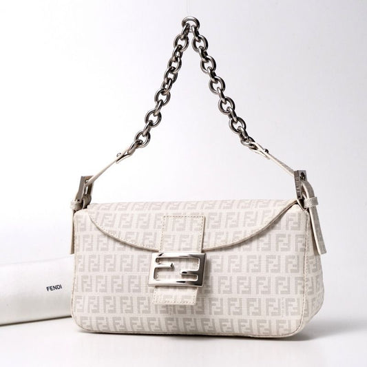 Fendi Handbag Zucchino PVC Mamma Bucket Chain Shoulder Mini Bag Shoulder Semi