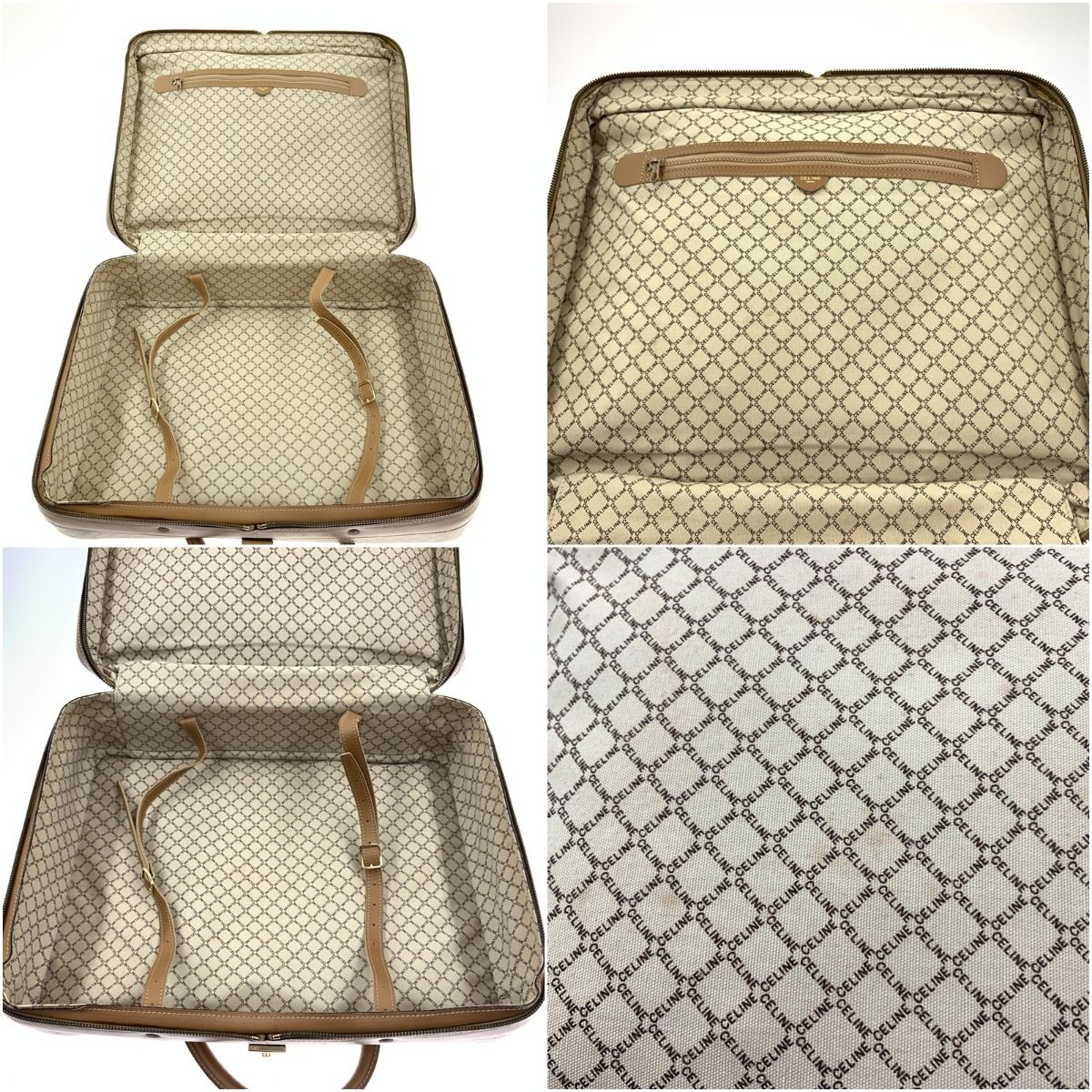 Celine Macadam Travel Bag Suitcase Light Brown Delivery As Is