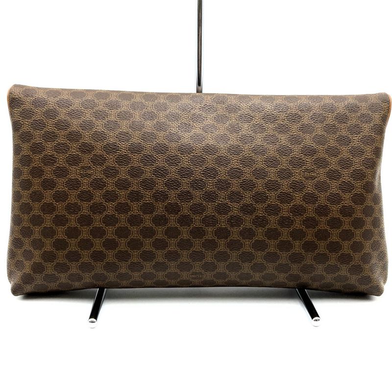 Celine DM91 Clutch Bag Second Bag Pouch Macadam PVC Leather Brown Ladies Men