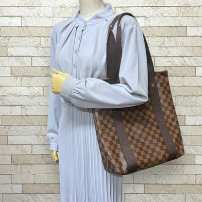 Louis Vuitton Cabas Bobol Damier Tote Bag Damier Canvas N52006 Brown Ladies