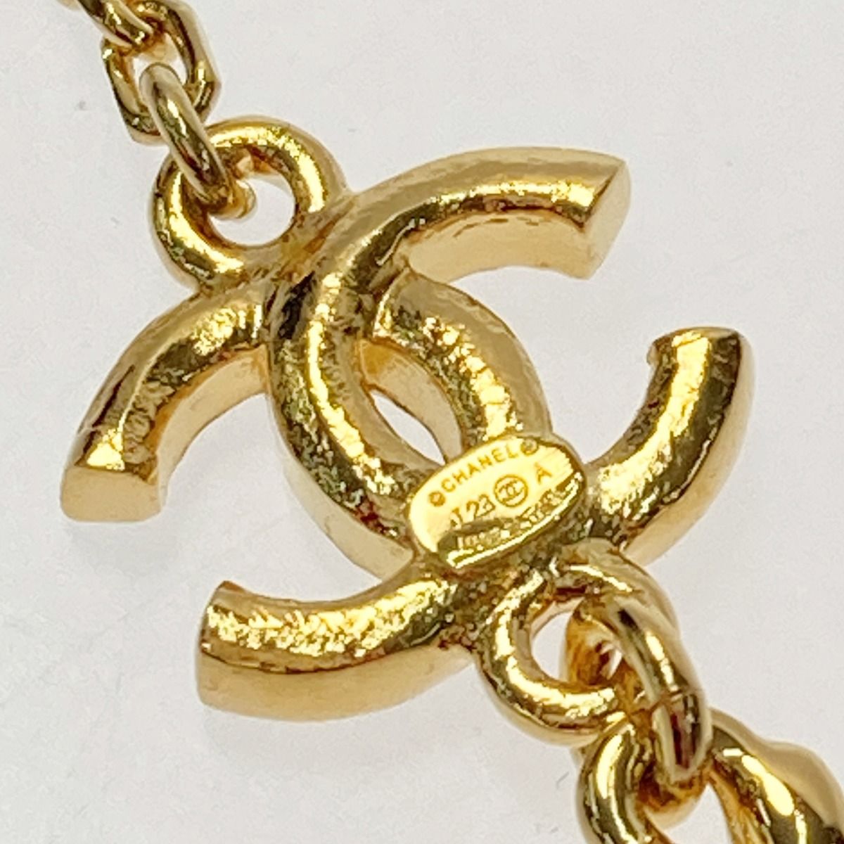 Chanel Cocomark Flower Long Earrings I23a Gold Fake Pearl Rhinestone