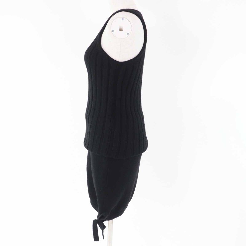CHANEL Vintage 04A P23861 Cashmere Sleeveless Knit Dress With