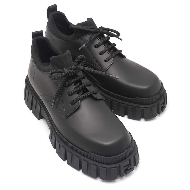 Fendi Force Lace-up Ankle Boots 7l1451 7 Black