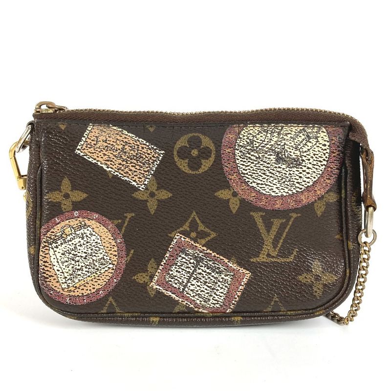 Louis Vuitton Shoulder Bag Mini Pochette Accessoire M95804 Monogram Canvas Brown