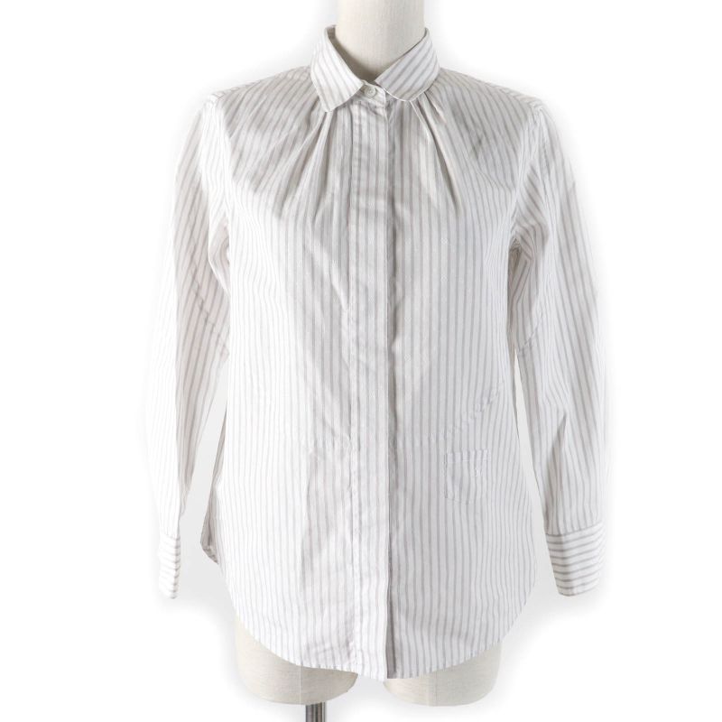 Louis Vuitton 100% Cotton Monogram Pattern LV Embroidery Long Sleeve Shirt