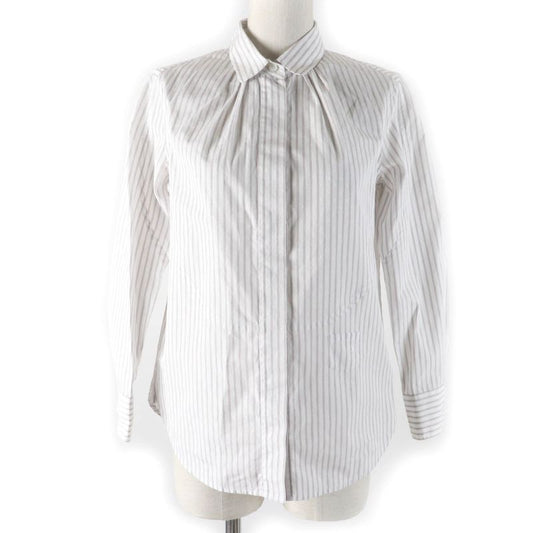 Louis Vuitton 100% Cotton Monogram Pattern LV Embroidery Long Sleeve Shirt