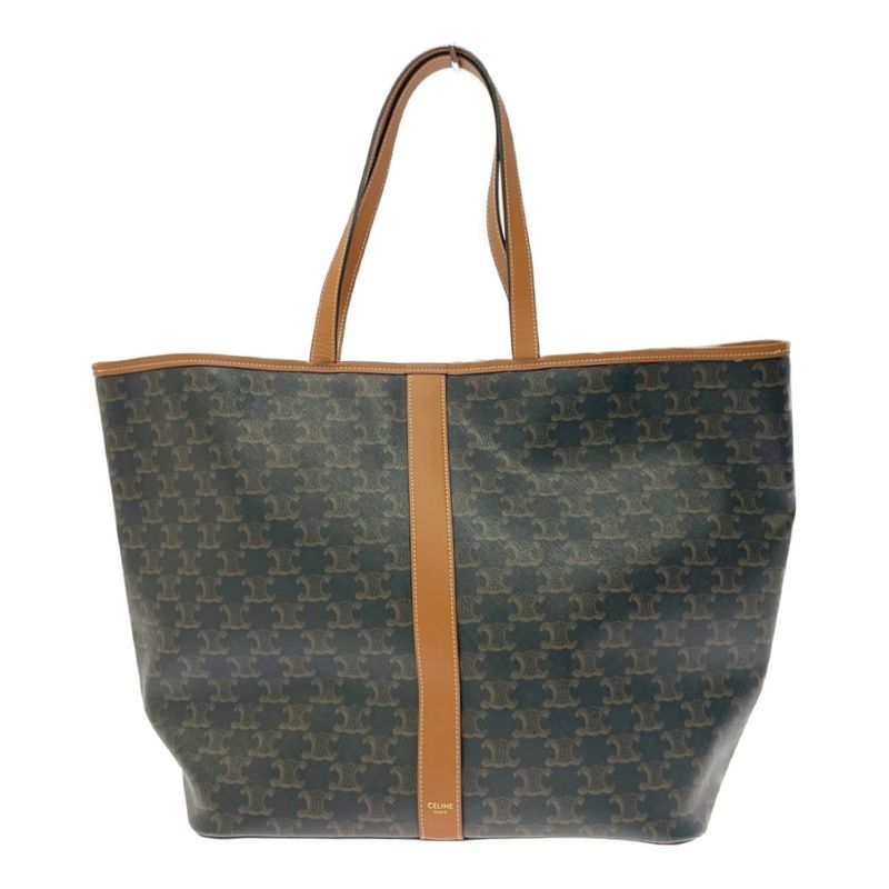 Celine Triomphe Canvas Medium Cabas Shoulder Bag Brown 408582 Shoulder Bag