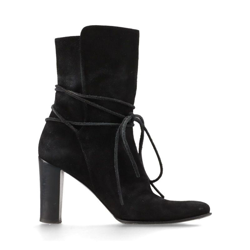 Hermes Suede Boots Women's 36 Semelle CUIR Black Made In Italy