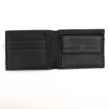 Fendi Wallet Men Wallet Leather Genuine Black 7m0194 O7n Fogxn Coin Wallet